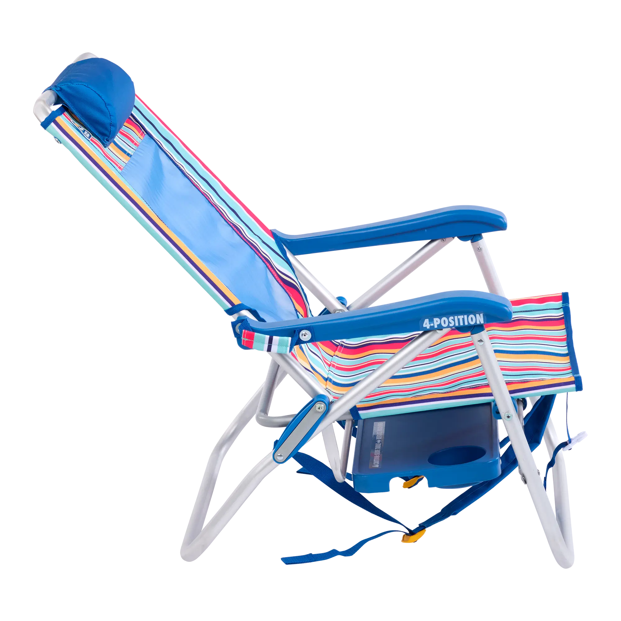 Backpack Travel Big Surf with Slide Table - Choice 334 - Multi-Position Outdoor Beach Chair with Pillow Detail