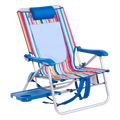 Backpack Travel Big Surf with Slide Table - Choice 334 - Multi-Position Outdoor Beach Chair with Pillow - Multi Stripe