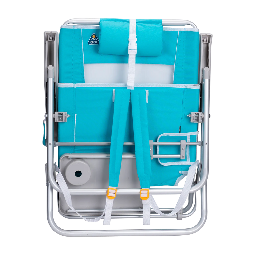 Backpack Travel Big Surf with Slide Table - Choice 334 - Multi-Position Outdoor Beach Chair with Pillow Detail