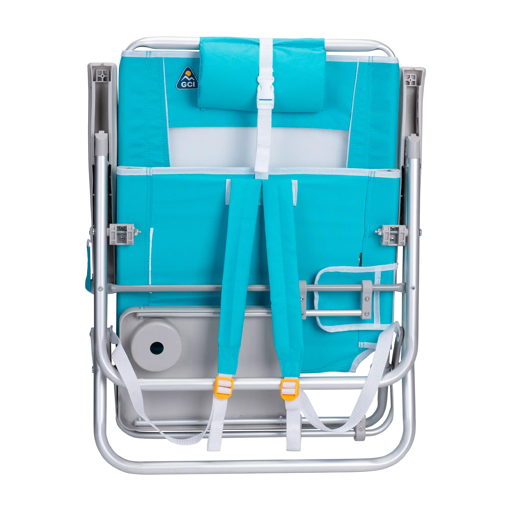 Backpack Travel Big Surf with Slide Table - Choice 334 - Multi-Position Outdoor Beach Chair with Pillow Detail