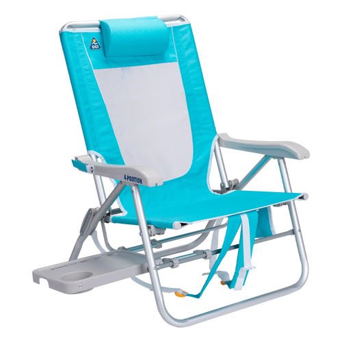 Backpack Travel Big Surf with Slide Table - Choice 334 - Multi-Position Outdoor Beach Chair with Pillow - Seafoam Green