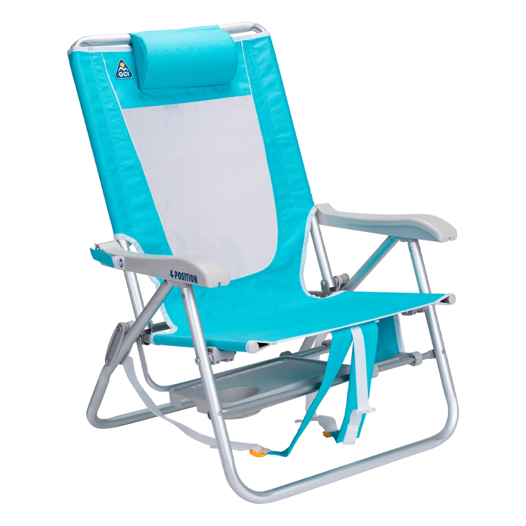 Backpack Travel Big Surf with Slide Table - Choice 334 - Multi-Position Outdoor Beach Chair with Pillow Detail