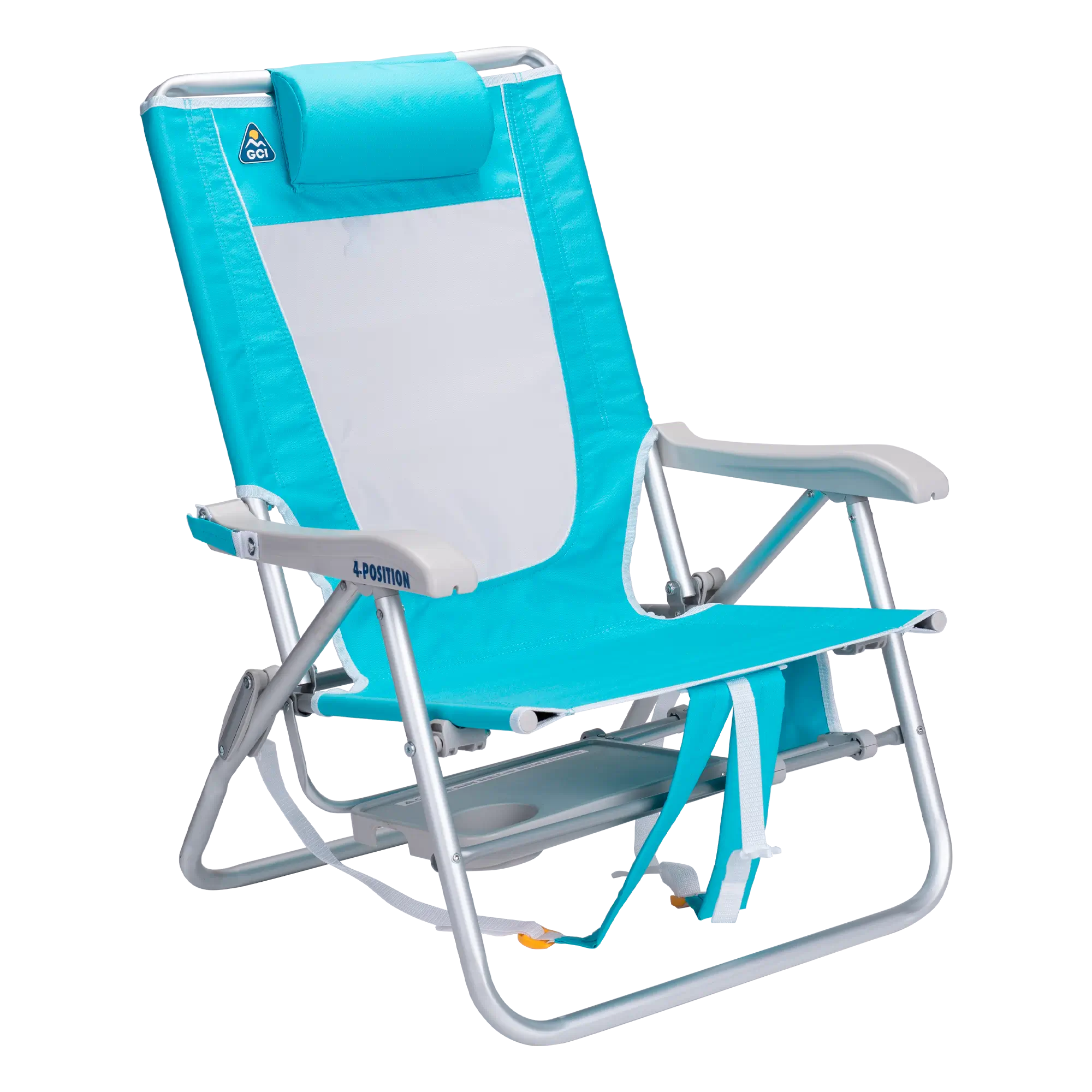 Backpack Travel Big Surf with Slide Table - Choice 334 - Multi-Position Outdoor Beach Chair with Pillow Detail