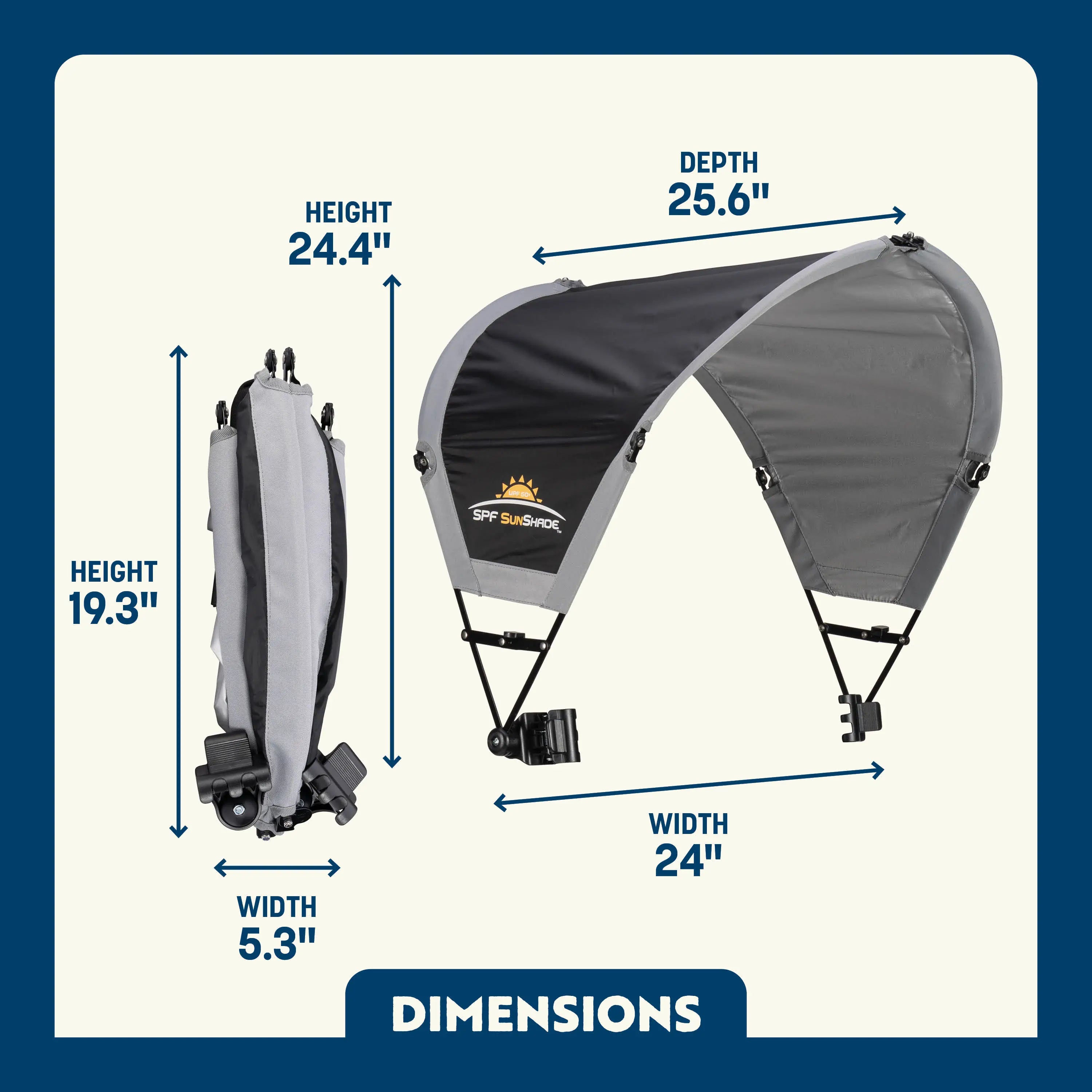 Premium All-Weather SunShade Accessory - Choice 361 - Portable Beach Canopy with Adjustable Shade Angle Detail