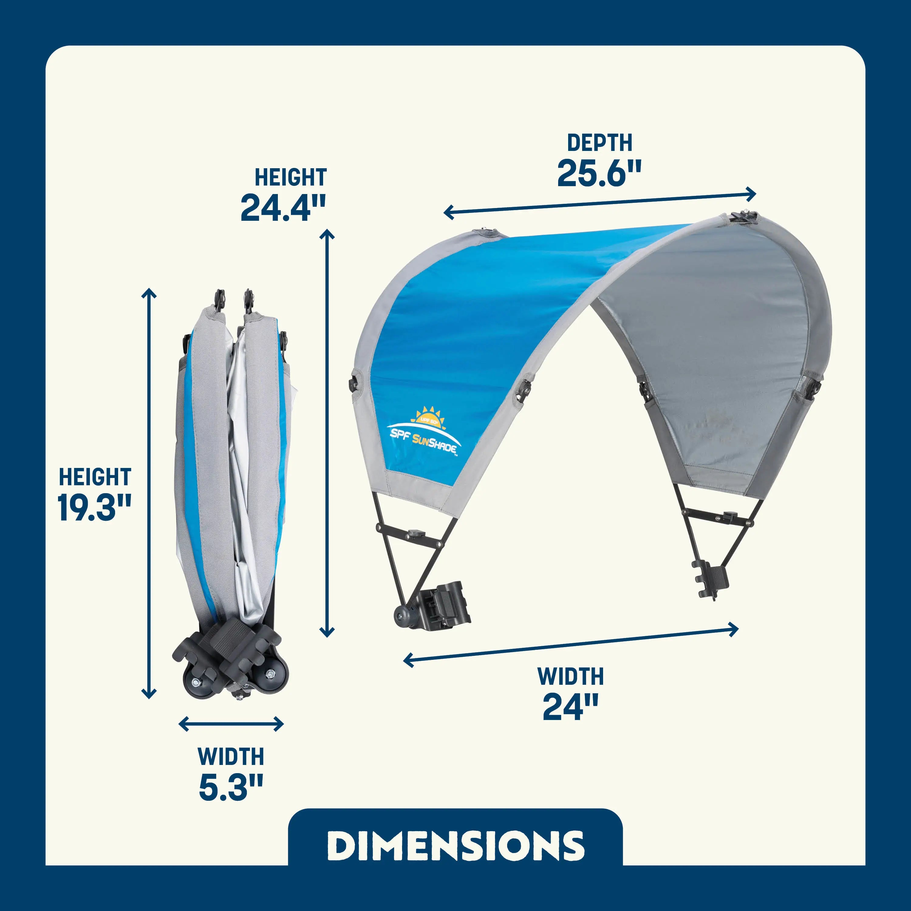 Premium All-Weather SunShade Accessory - Choice 361 - Portable Beach Canopy with Adjustable Shade Angle Detail