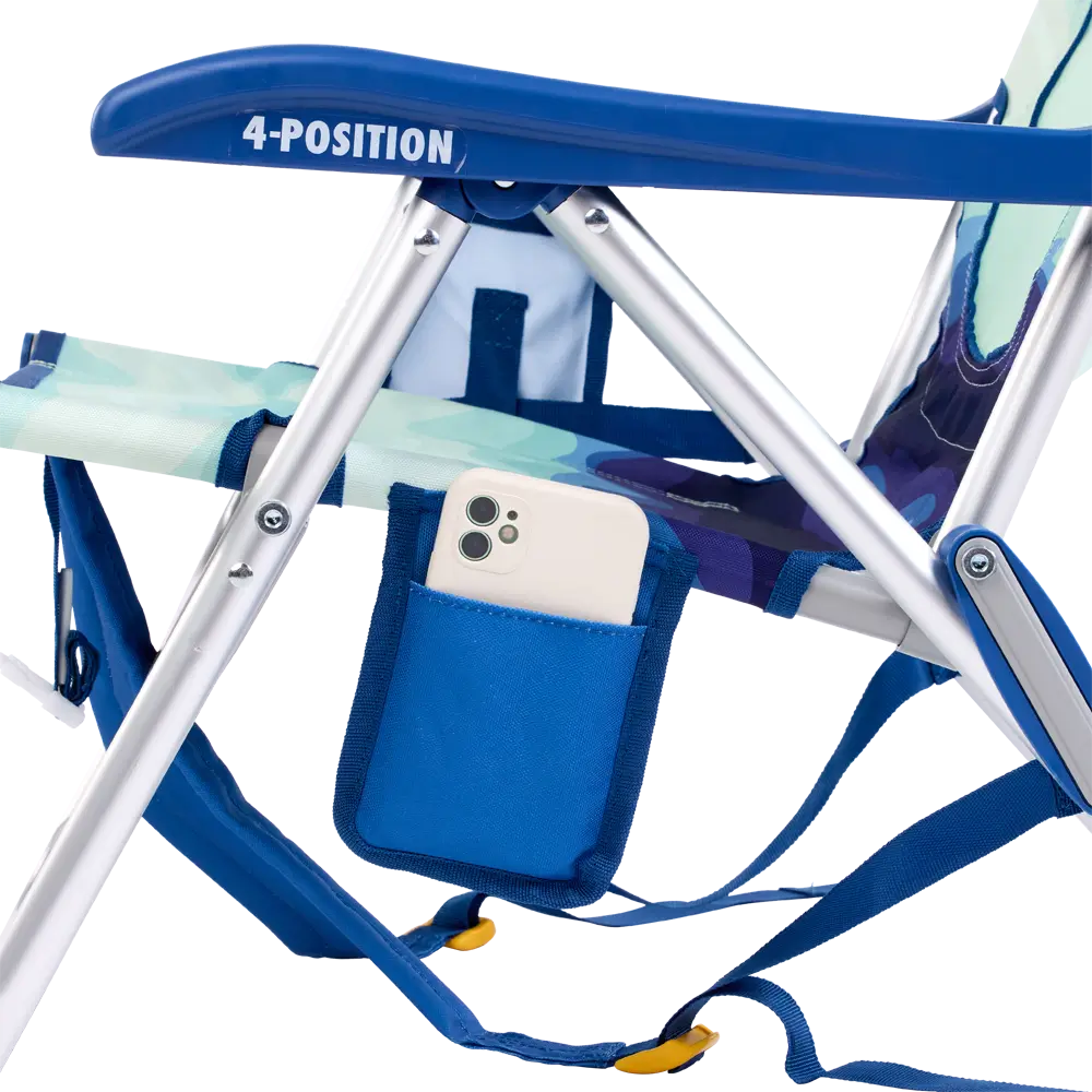 Rust-Resistant Aluminum Backpack Beach Chair - Choice 709 - Portable Heavy-Duty Low Boy Chair for Ocean Side Detail