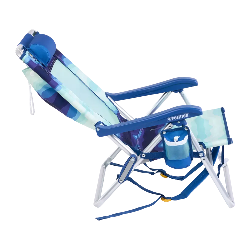 Rust-Resistant Aluminum Backpack Beach Chair - Choice 709 - Portable Heavy-Duty Low Boy Chair for Ocean Side Detail