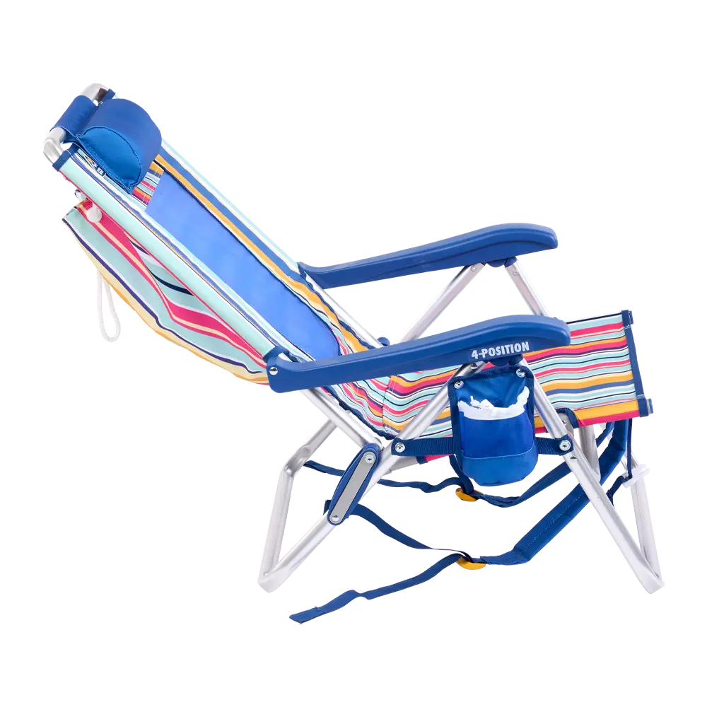 Rust-Resistant Aluminum Backpack Beach Chair - Choice 709 - Portable Heavy-Duty Low Boy Chair for Ocean Side Detail