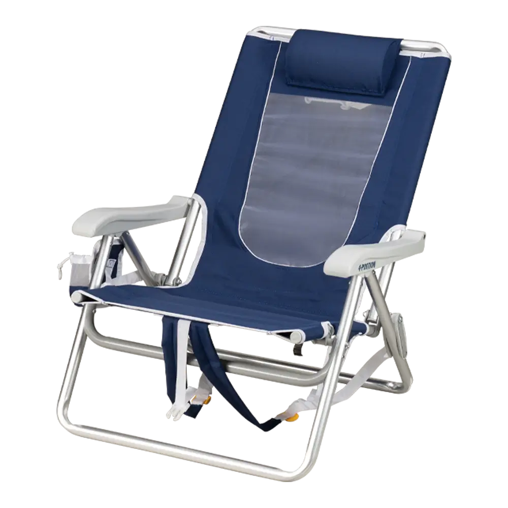 Rust-Resistant Aluminum Backpack Beach Chair - Choice 709 - Portable Heavy-Duty Low Boy Chair for Ocean Side Detail