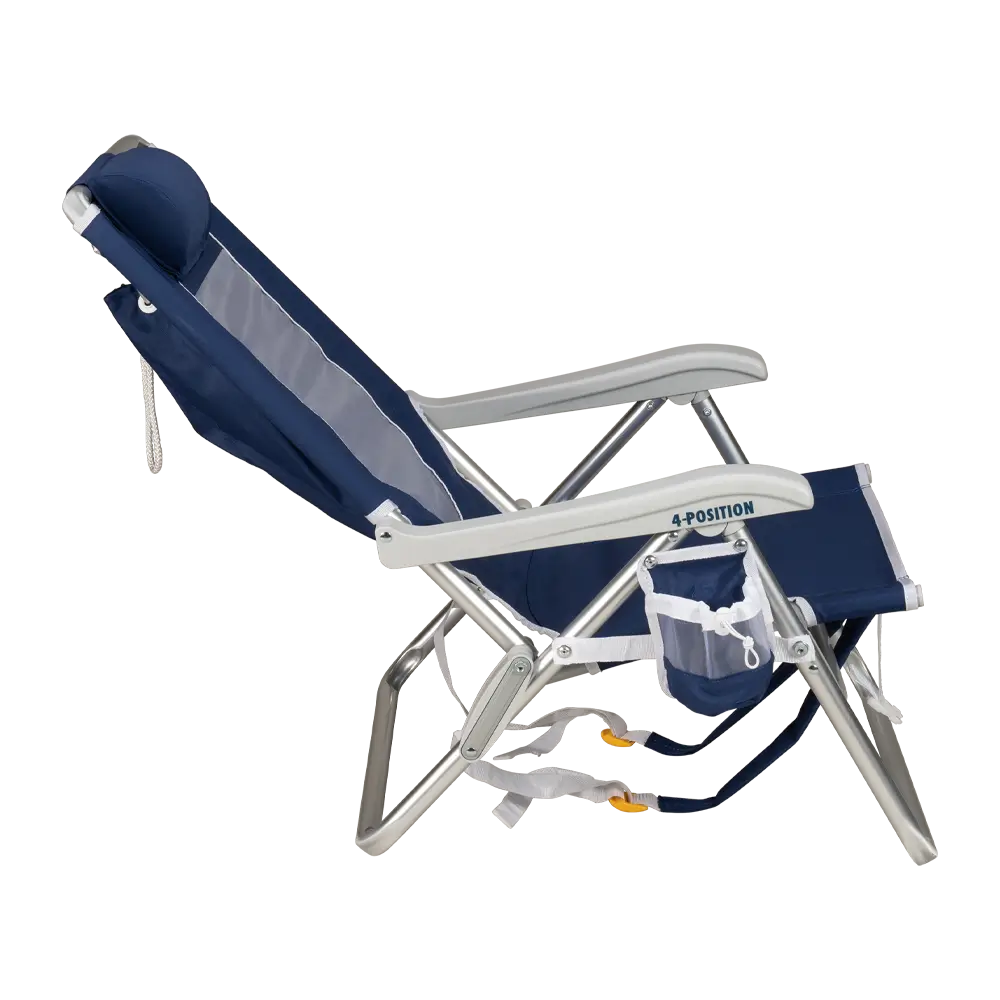 Rust-Resistant Aluminum Backpack Beach Chair - Choice 709 - Portable Heavy-Duty Low Boy Chair for Ocean Side Detail