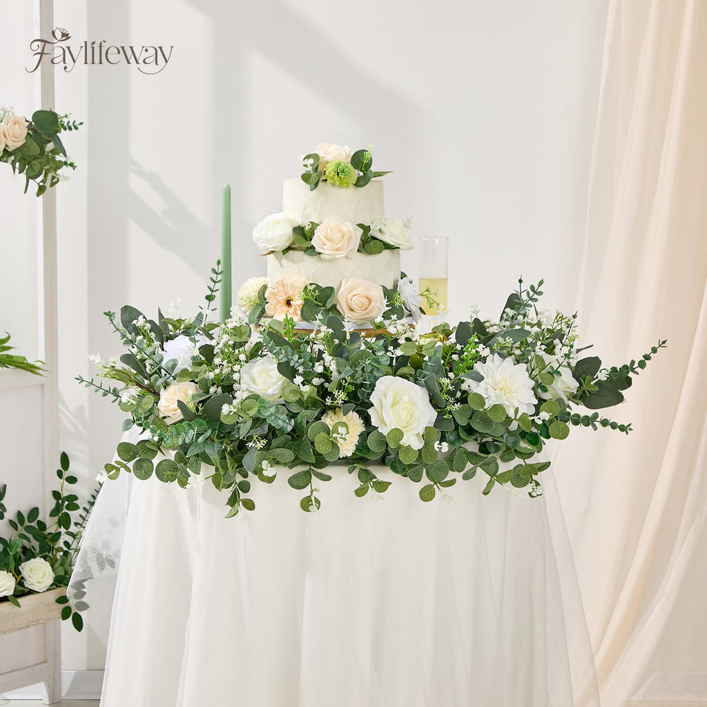 120 Pcs 4 Kinds Mixed Eucalyptus Greenery Stems, Baby Breath Flowers Artificial Bulk and Greenery Stems for DIY Bouquets Wedding Home Floral Decor