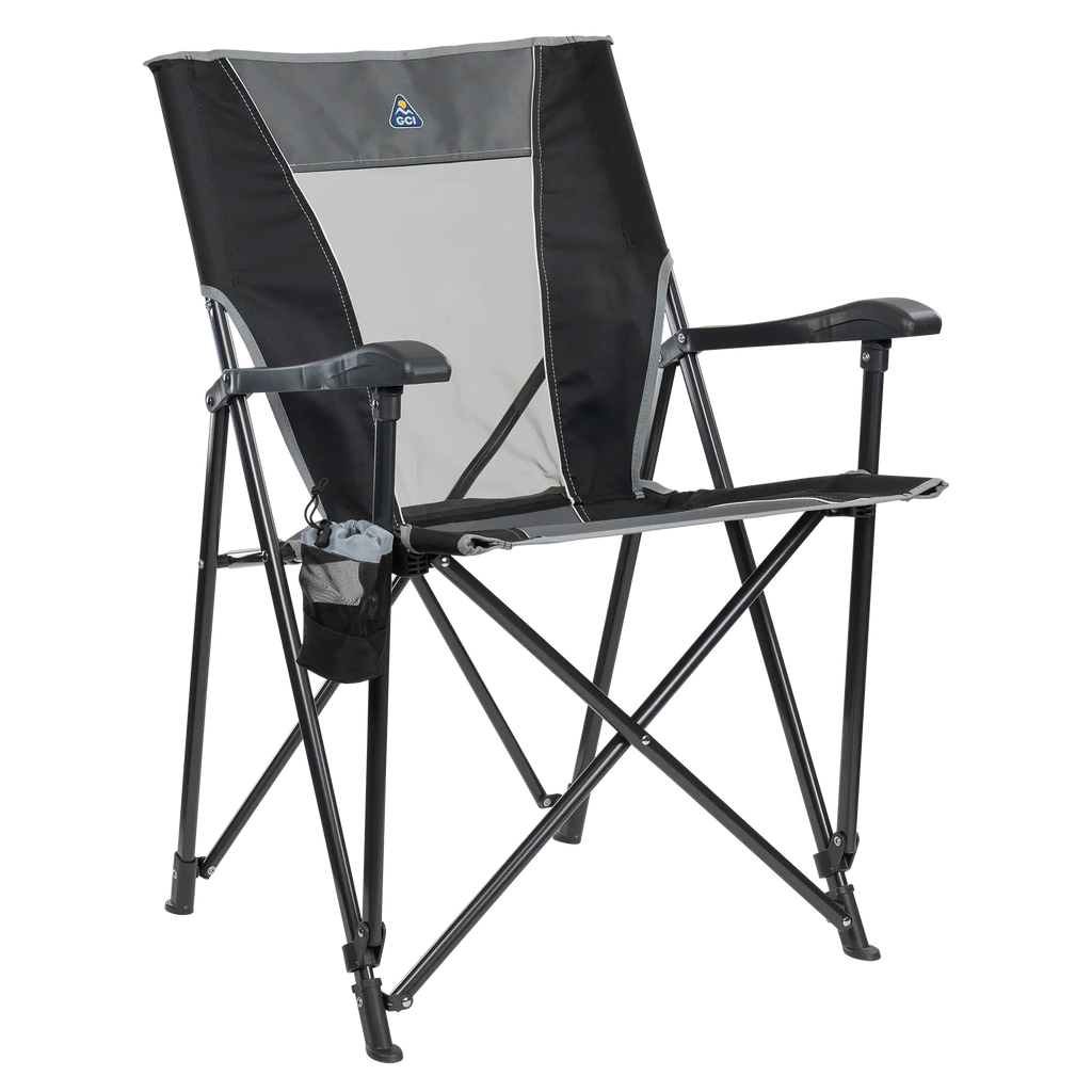 Space-Saving Pico Eazy Chair - Choice 976 - Premium Slim-Fold Compact Chair with Messenger Bag - Black