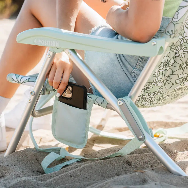 Rust-Resistant Aluminum Backpack Beach Chair - Choice 709 - Portable Heavy-Duty Low Boy Chair for Ocean Side Detail