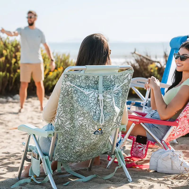 Rust-Resistant Aluminum Backpack Beach Chair - Choice 709 - Portable Heavy-Duty Low Boy Chair for Ocean Side Detail