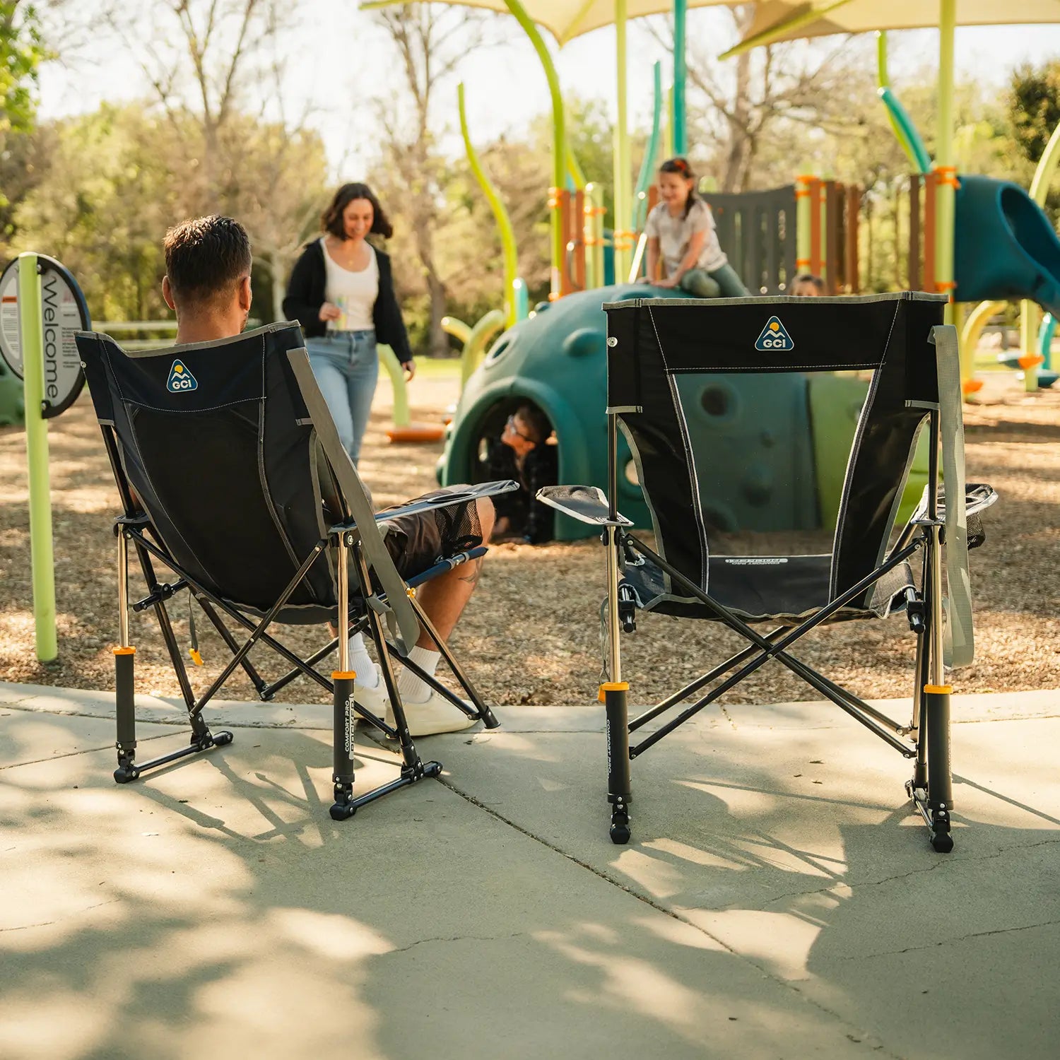Premium All-Weather Comfort Pro Rocker - Choice 375 - RoadTrip Rocker Smooth Motion Camp Chair Detail