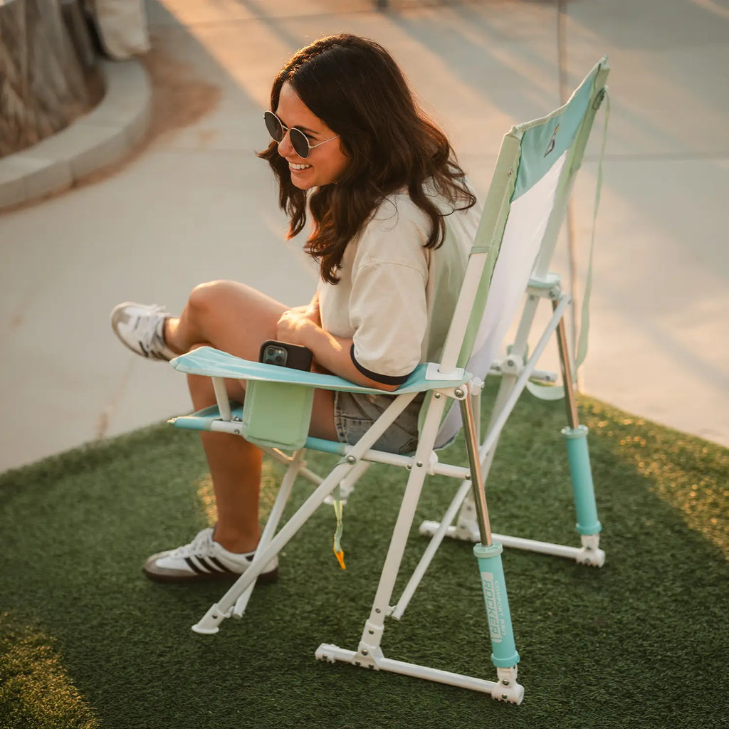 Premium All-Weather Comfort Pro Rocker - Choice 375 - RoadTrip Rocker Smooth Motion Camp Chair Detail