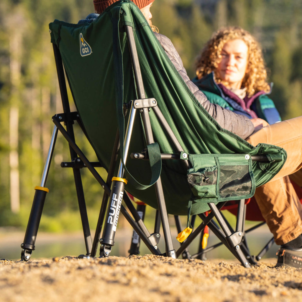 Heavy-Duty Freestyle Puff Rocker - Choice 731 - RoadTrip Rocker Smooth Motion Camp Chair Detail