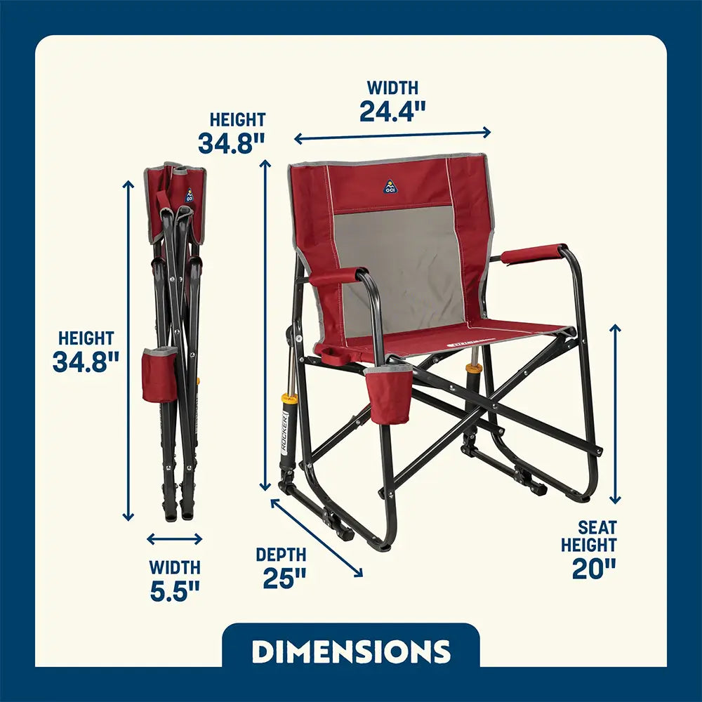 Patented Spring-Action Freestyle Rocker - Choice 711 - Freestyle Rocker Portable Outdoor Folding Chair Detail
