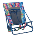 Reclining Beach Everywhere Chair 2 - Choice 656 - Portable Heavy-Duty Low Boy Chair for Ocean Side - Tie Dye