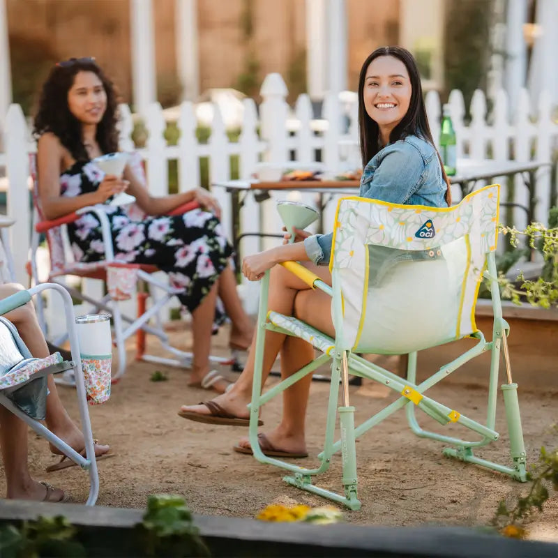 Patented Spring-Action Freestyle Rocker - Choice 711 - Freestyle Rocker Portable Outdoor Folding Chair Detail