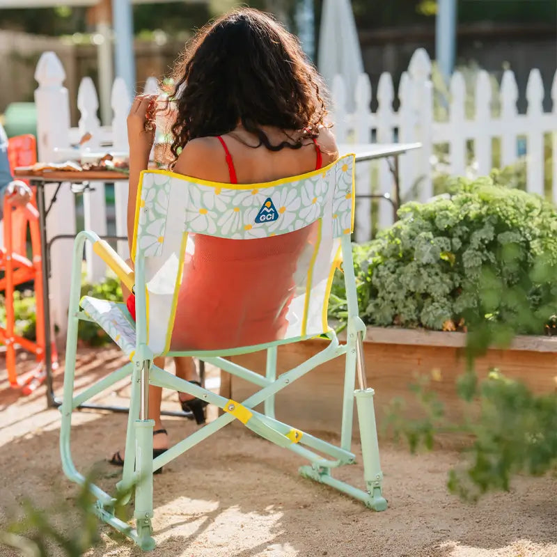 Patented Spring-Action Freestyle Rocker - Choice 711 - Freestyle Rocker Portable Outdoor Folding Chair Detail