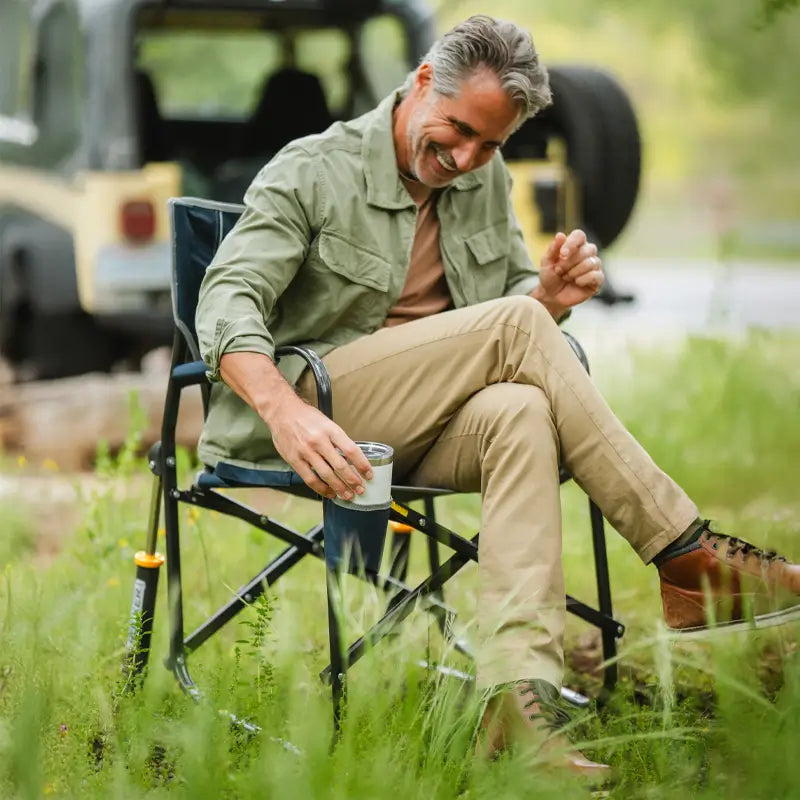 Patented Spring-Action Freestyle Rocker - Choice 711 - Freestyle Rocker Portable Outdoor Folding Chair Detail
