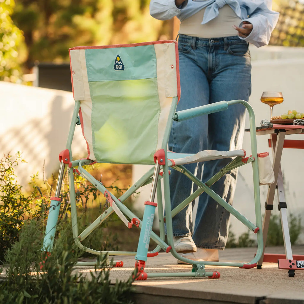 Patented Spring-Action Freestyle Rocker - Choice 711 - Freestyle Rocker Portable Outdoor Folding Chair Detail