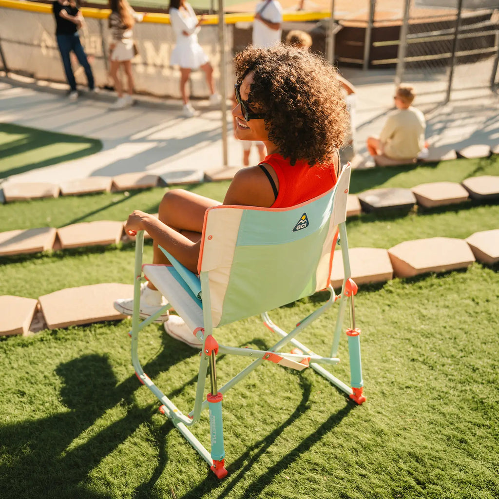 Patented Spring-Action Freestyle Rocker - Choice 711 - Freestyle Rocker Portable Outdoor Folding Chair Detail