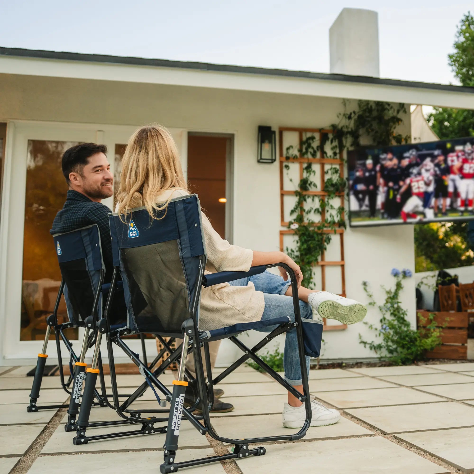 Patented Spring-Action Freestyle Rocker - Choice 711 - Freestyle Rocker Portable Outdoor Folding Chair Detail