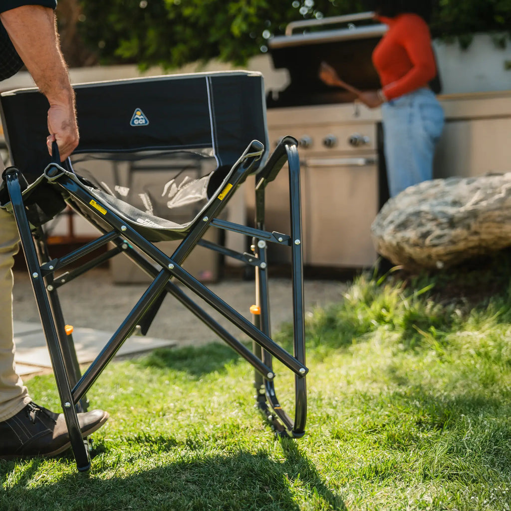Patented Spring-Action Freestyle Rocker - Choice 711 - Freestyle Rocker Portable Outdoor Folding Chair Detail