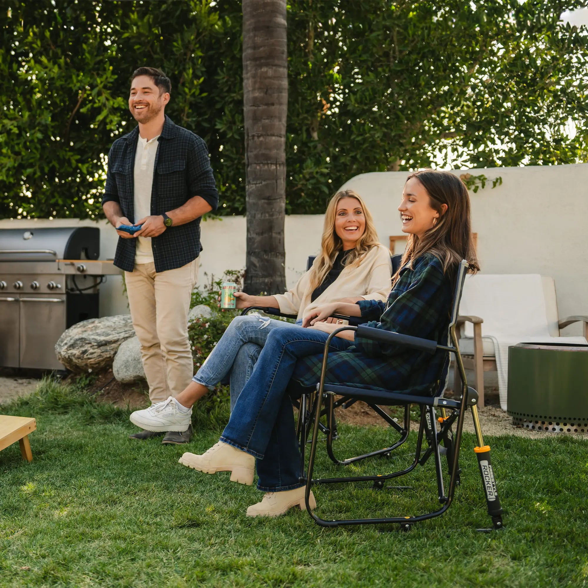 Patented Spring-Action Freestyle Rocker - Choice 711 - Freestyle Rocker Portable Outdoor Folding Chair Detail
