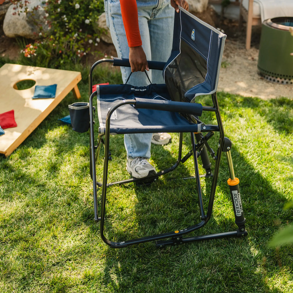 Patented Spring-Action Freestyle Rocker - Choice 711 - Freestyle Rocker Portable Outdoor Folding Chair Detail