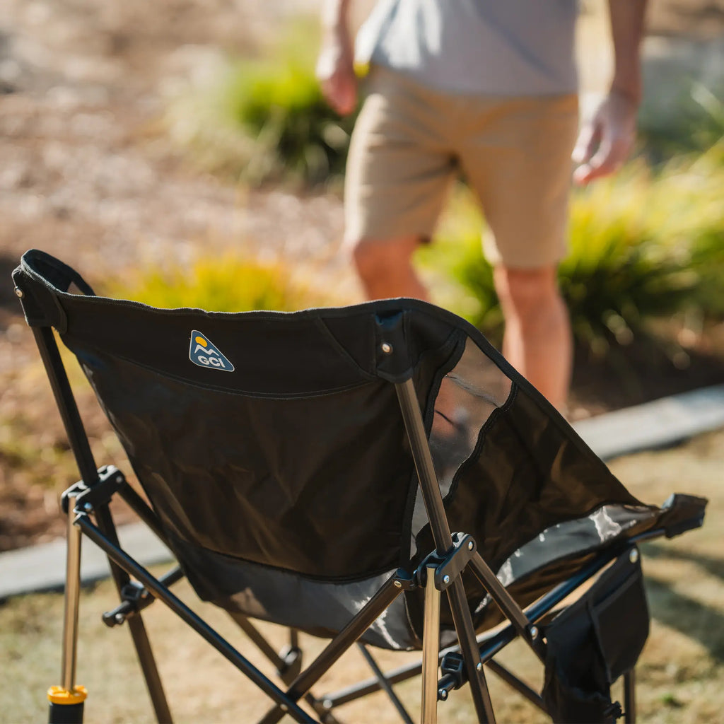 Luxury Camp Pod Rocker Elite - Choice 832 - Patented Spring-Action Rocking Chair for Camping Detail
