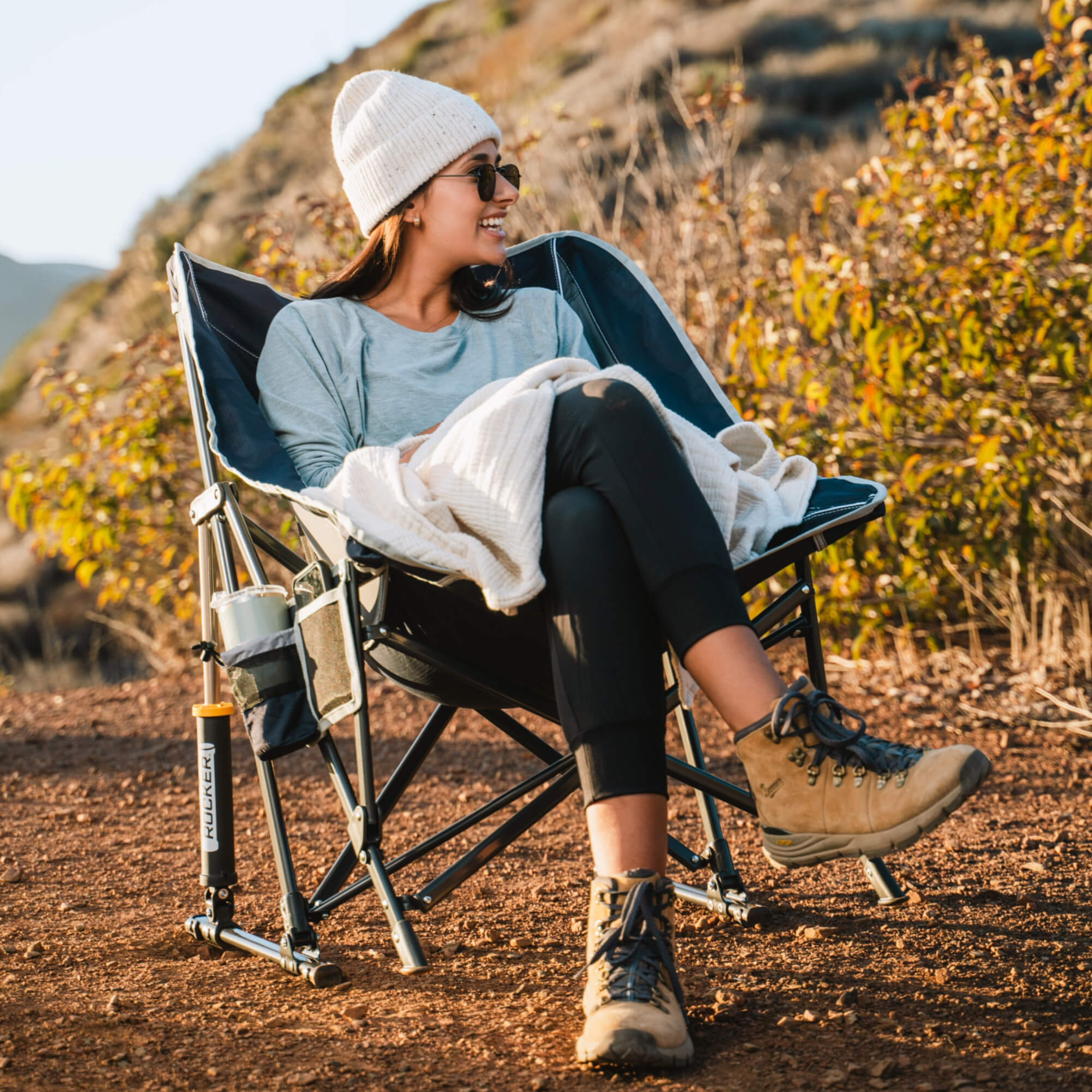 Luxury Camp Pod Rocker - Choice 933 - Patented Spring-Action Rocking Chair for Camping Detail
