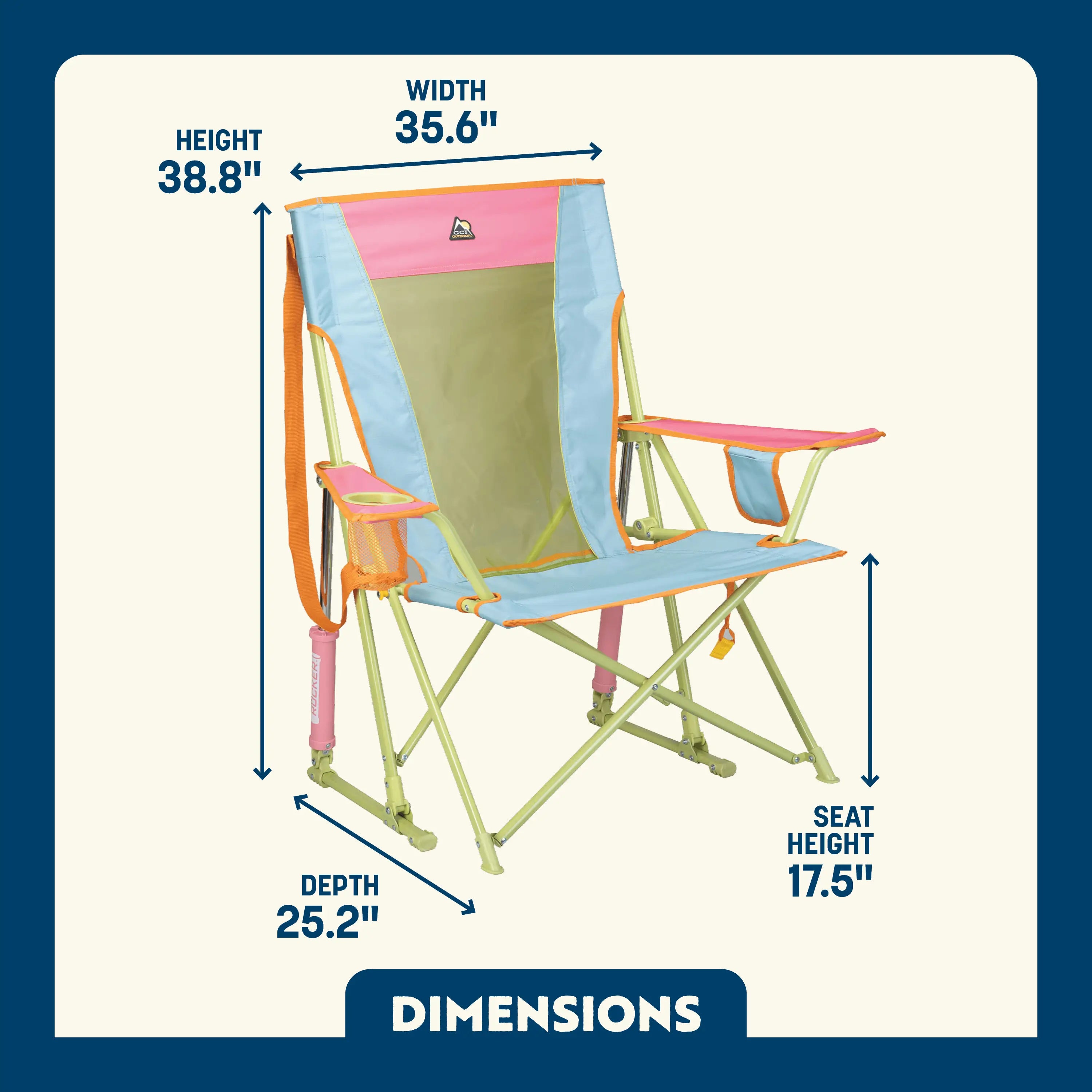 Premium All-Weather Comfort Pro Rocker - Choice 375 - RoadTrip Rocker Smooth Motion Camp Chair Detail
