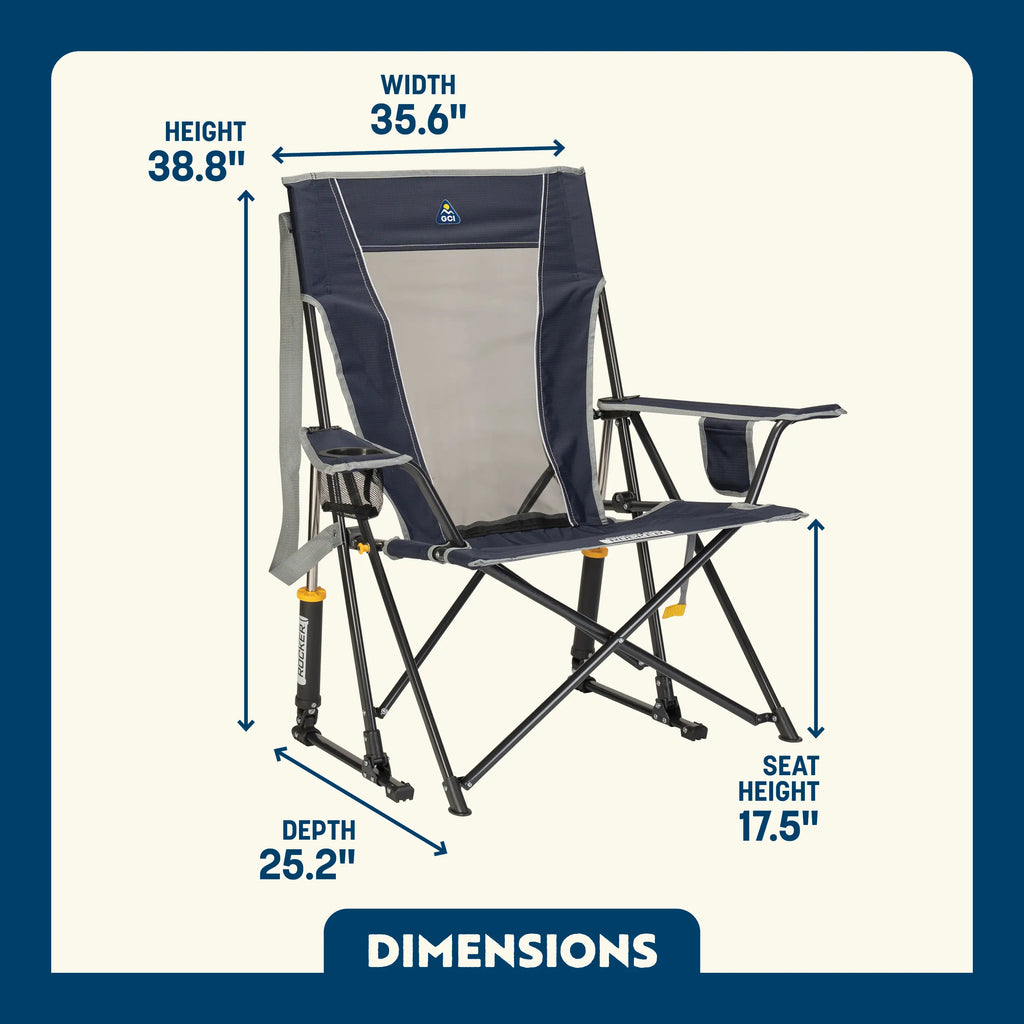 Premium All-Weather Comfort Pro Rocker - Choice 375 - RoadTrip Rocker Smooth Motion Camp Chair Detail