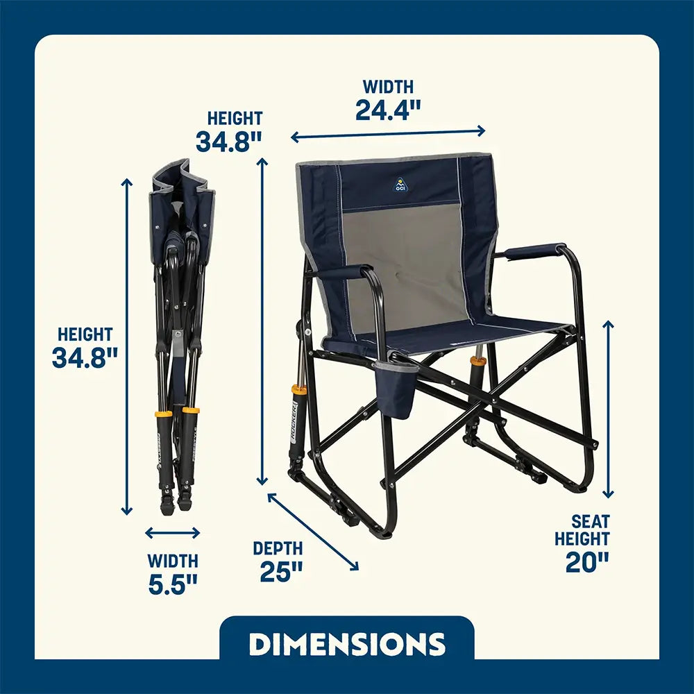 Patented Spring-Action Freestyle Rocker - Choice 711 - Freestyle Rocker Portable Outdoor Folding Chair Detail