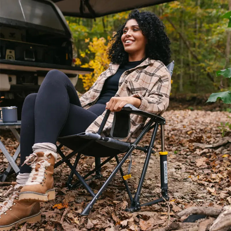 Smooth Motion Kickback Rocker - Choice 345 - Freestyle Rocker Portable Outdoor Folding Chair Detail