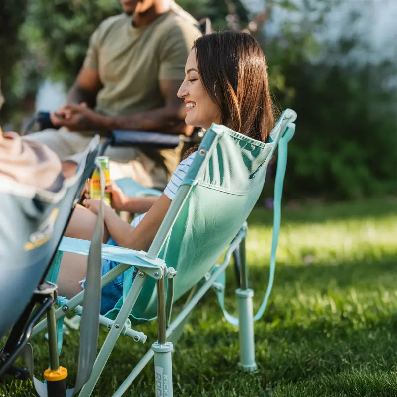 Smooth Motion Kickback Rocker - Choice 345 - Freestyle Rocker Portable Outdoor Folding Chair Detail