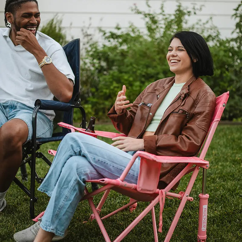 Smooth Motion Kickback Rocker - Choice 345 - Freestyle Rocker Portable Outdoor Folding Chair Detail