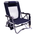 Telescoping Frame Bi-Fold Slim Event Chair - Choice 334 - Pico Compact Folding Camp Chair with Carry Bag - Indigo