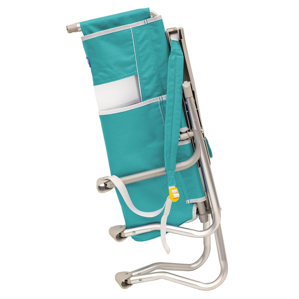 Rust-Resistant Aluminum Bi-Fold Beach Chair - Choice 601 - Multi-Position Outdoor Beach Chair with Pillow Detail
