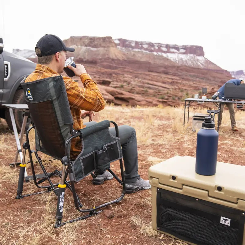 Smooth Motion Stowaway Rocker - Choice 794 - Patented Spring-Action Rocking Chair for Camping Detail