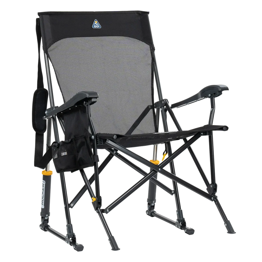 Luxury Camp BreezeRocker - Choice 504 - RoadTrip Rocker Smooth Motion Camp Chair - Black