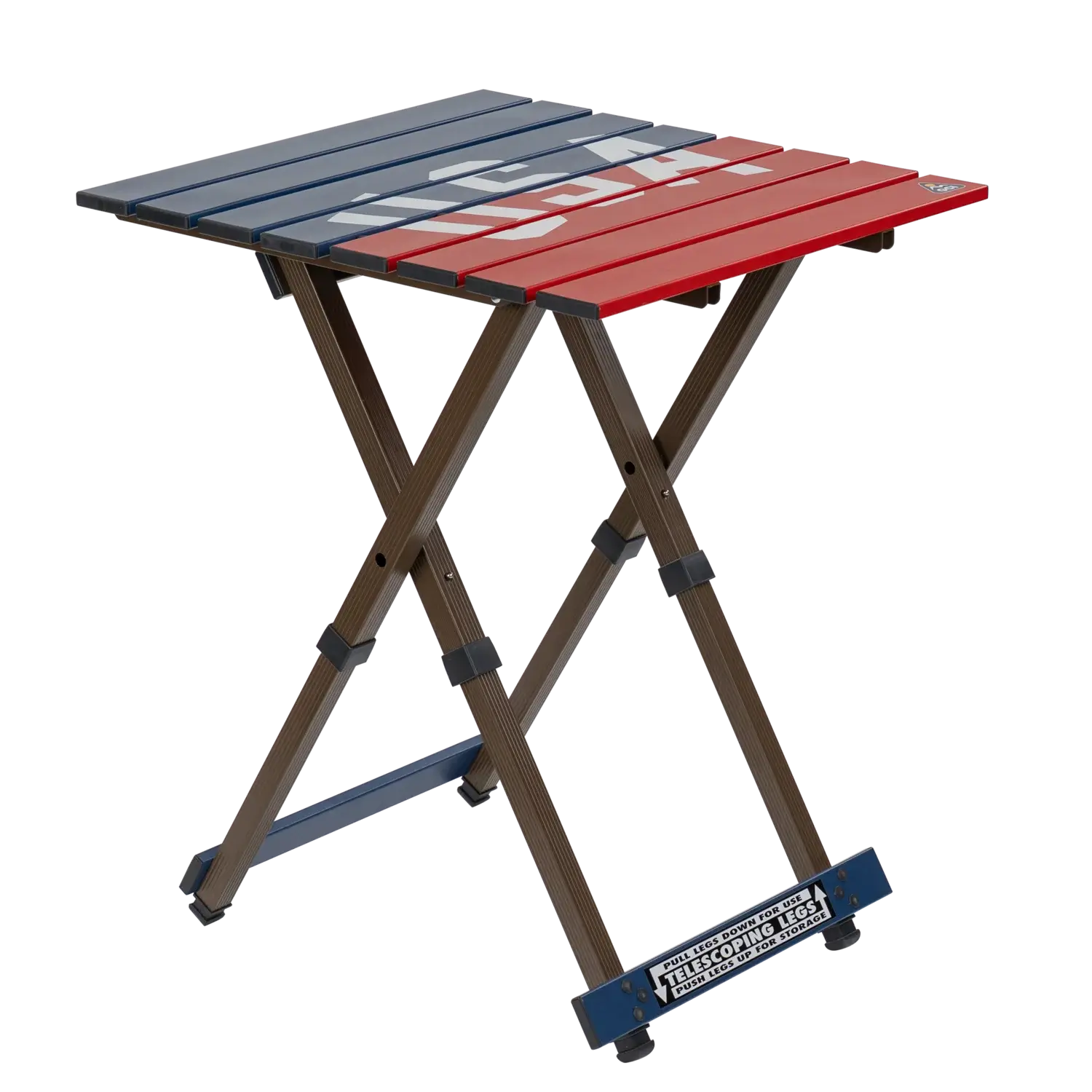 Multi-Functional Cook Compact Camp Table 20 - USA Anniversary Deluxe - Choice 757 - Portable Camping Table with Heat-Resistant Countertop - Default Title