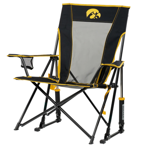 Heavy-Duty Freestyle College Comfort Pro Rocker - Iowa Hawkeyes - Choice 249 - Freestyle Rocker Portable Outdoor Folding Chair Detail