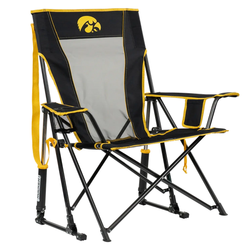 Heavy-Duty Freestyle College Comfort Pro Rocker - Iowa Hawkeyes - Choice 249 - Freestyle Rocker Portable Outdoor Folding Chair - Default Title