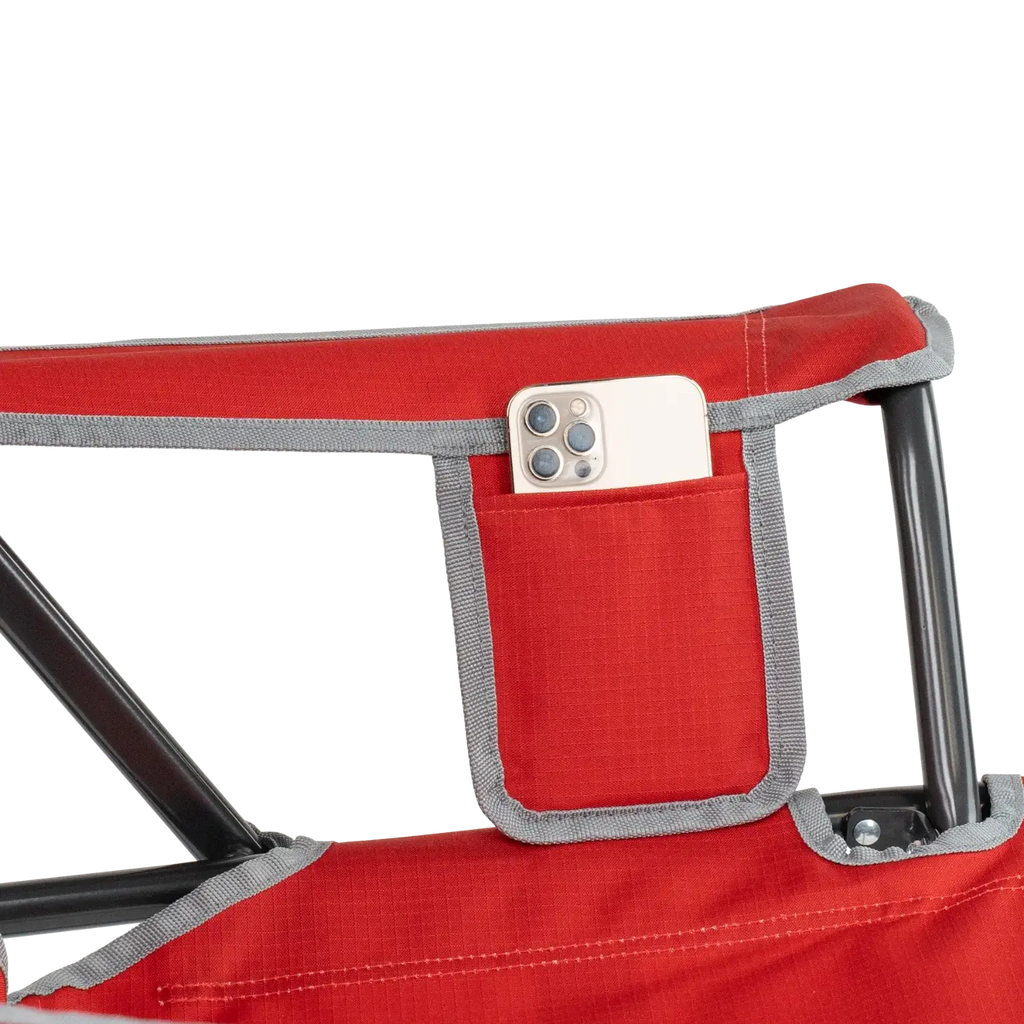 Luxury Camp College Comfort Pro Rocker - Ohio State Buckeyes - Choice 676 - Freestyle Rocker Portable Outdoor Folding Chair Detail