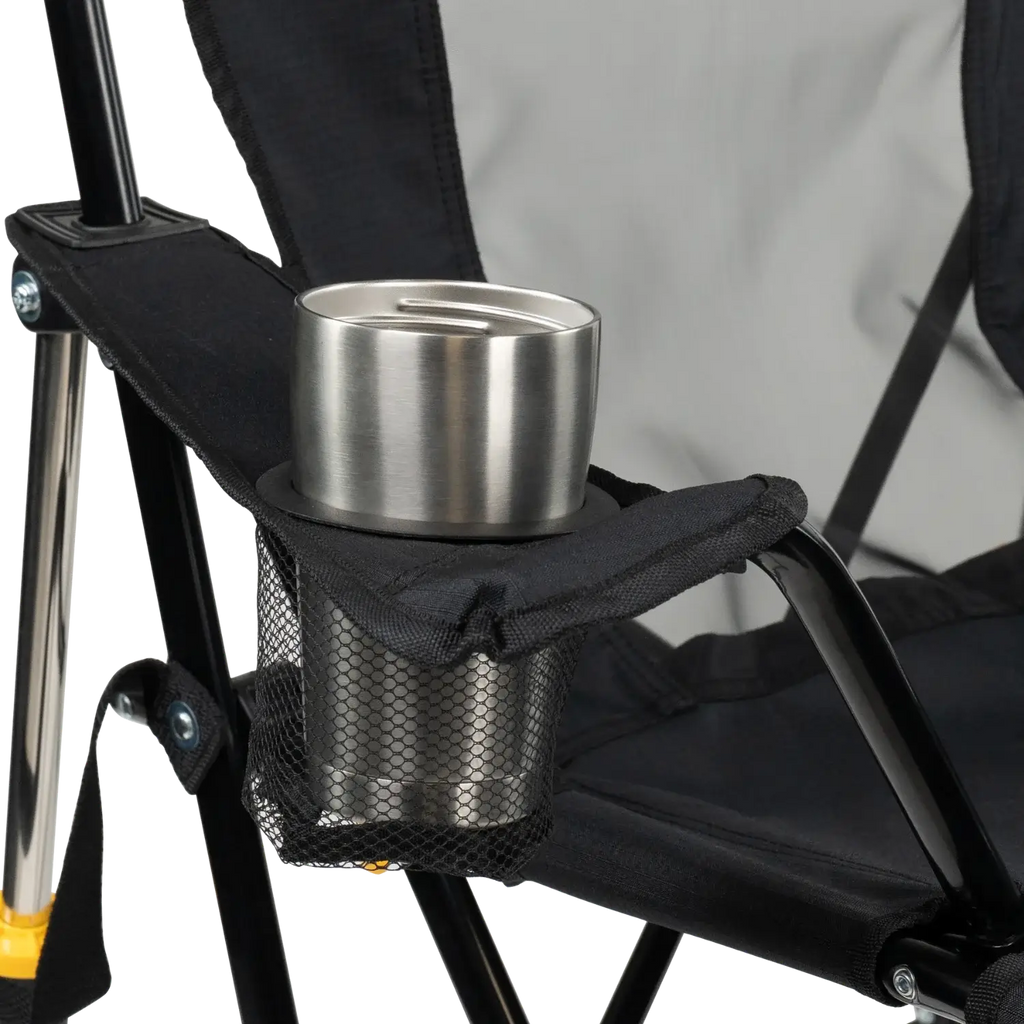 Premium All-Weather College Comfort Pro Rocker - USC Trojans - Choice 856 - Heavy-Duty Kickback Rocker with Beverage Holder Detail