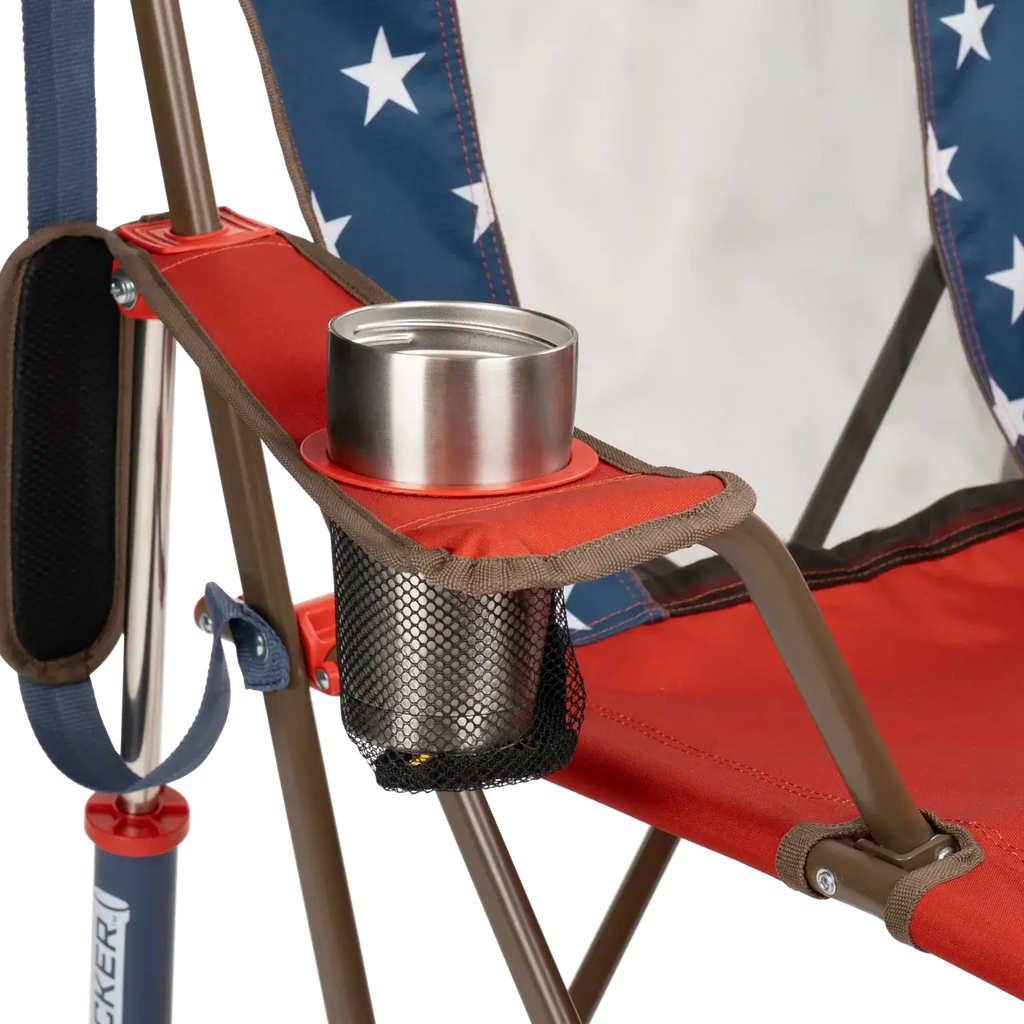 Premium All-Weather Comfort Pro Rocker - USA Anniversary Deluxe - Choice 424 - Patented Spring-Action Rocking Chair for Camping Detail